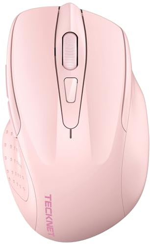 TECKNET Bluetooth Mouse, 4800DPI Wireless Mouse Computer Silent Click USB Mice Bluetooth 3.0/5.0 and 2.4GHz Connectivity Mouse with 6 Adjustable DPI, 30 Months Battery Life Cordless Mouse for Laptop | Bluetooth mouse, 3-mode (BT5.0/3.0 & 2.4G), 6 Adjustable DPI, Silent Clicks, 30-month Battery, Ergonomic & Portable Design