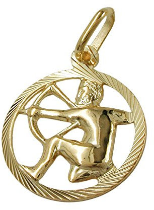 Anhänger Kettenanhänger Sternzeichen Schütze aus 375 Gold Gelbgold Unisex