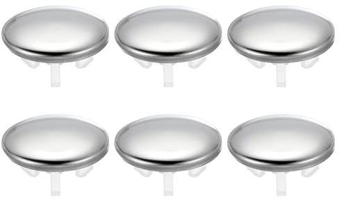 PATIKIL Anneau De Débordement D'Évier 35mm, 6 Pcs Couverture De Débordement D'Évier En Acier Inoxydable Insert De Bordure De Lavabo Capuchon Une Couche Pour Cuisine Bains Wash Basin,