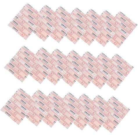 PACKOVE Vendajes Adhesivos Elásticos Transpirables para Heridas 20 Unidades 76x50 Mm Impermeables Tejido Cómodo para Cuidado de Primeros Auxilios Uso en Dedos y Articulaciones