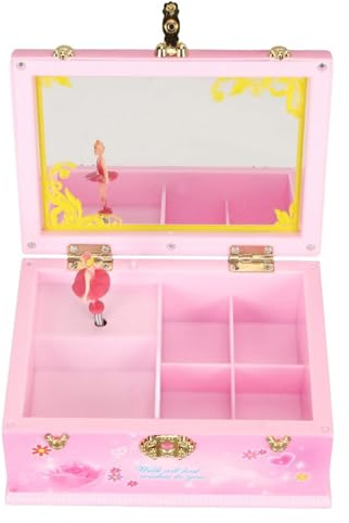 Musikalische Schmuckschatulle für Mädchen – Schmuckkästchen für Kinder, Ballerina-Musikbox | Dekorative Aufbewahrungsbox, Schmuck-Organizer mit Tänzerin, ideal als Geburtstagsgeschenk oder