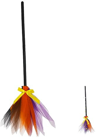 Toyvian Escoba de Bruja de Halloween para Accesorio de Cosplay de Fiesta Exquisito para Decoraciones de Halloween y Fiestas Temáticas