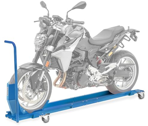 Rail de Range Moto avec Bloque Roue ConStands Smart Mover, Max. 450 kg, Bleu