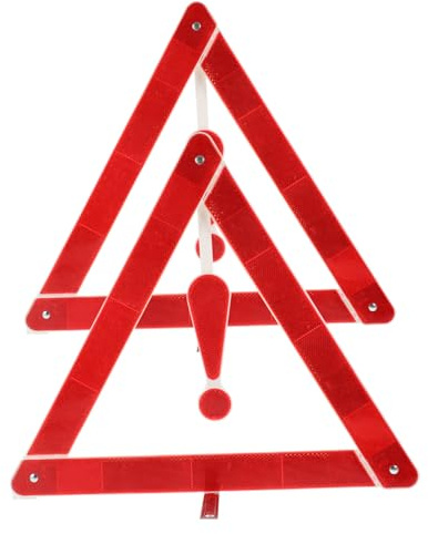 TOYZFRIENDY 2 Piezas Señal de Advertencia Triángulo para Coche de Resistente y Fácil Almacenaje para Seguridad Vial y Emergencias Carretera