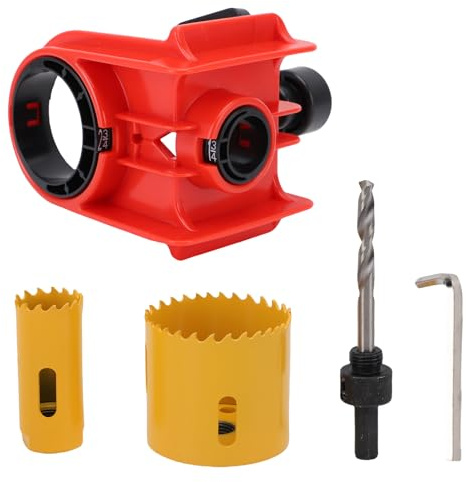 Door Lock Installation KIT Adjustable Guide Template HSS Hole SAWS Drill BIT Door Hole Drilling KIT Wood Metal Doors