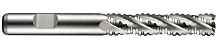 Dormer Fresa per sgrossatura serie C40310.0 C403 HSS-E a 4 scanalature serie lunga, con finitura brillante, gambo DIN 1835B, diametro di taglio 10,00 mm