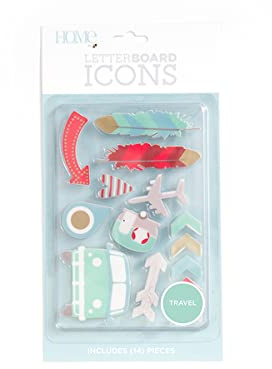 Set 14 iconos Icon Pack Travel para Letter Board