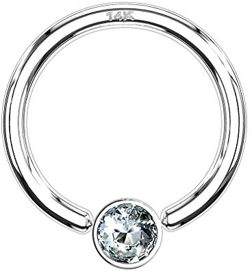 Piercingfaktor BCR Ring 585er Gold 14 KT Tragus Ohr Septum Intim Piercing