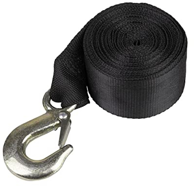 Sealey Trailer Winch Strap 50mm x 7M 810kg Breaking Strength with Forged Hook - GWES12