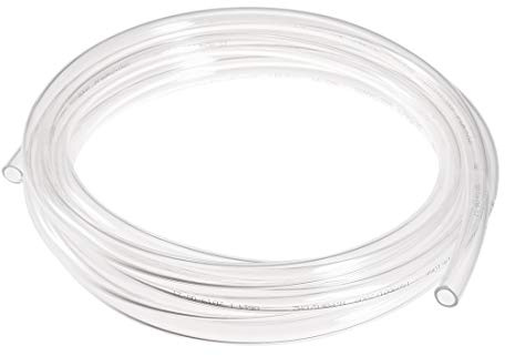 sourcing map Tuyau à air pneumatique, diamètre extérieur 14 mm x diamètre intérieur 10 mm 4 m de long en polyuréthane transparent pour compresseur d'air