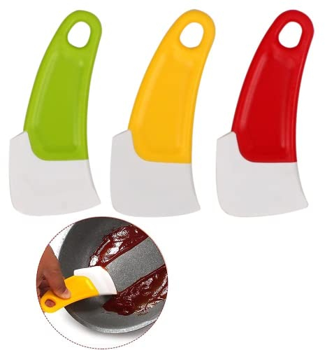 YFeiQi Lot de 3 grattoirs de nettoyage en silicone résistant à la chaleur pour casseroles et plats