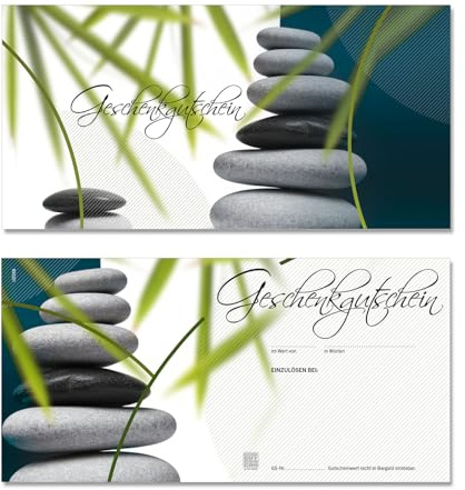 GESCHENKGUTSCHEINcom by POS-HAUER. 50 Gutscheine. Blanko zum Selbstausfüllen. Für Wellness Spa Kosmetikinstitute Massagepraxen.