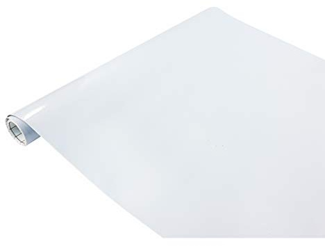 DecoMeister Whiteboard Folie selbstklebend 90x210 cm | Whiteboardfolie zuschneidbar und abwischbar | Weißwandtafel Folie für Kinderzimmer, Schule und Büro | Tafelfolie für kreative Notizen | Weiß