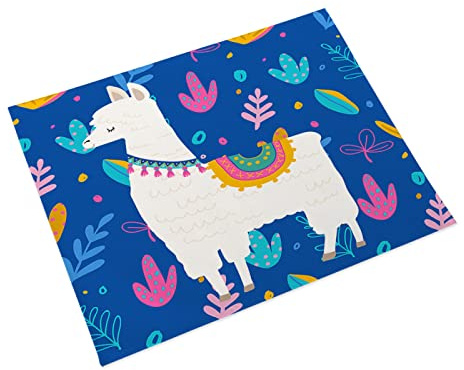 Manteles Individuales Alpaca Azul Rey Mantel Individual Algodón y Lino Lavable Salvamanteles Individuales Resistente al Calor Bajoplatos Individuales Mesa Tapetes para Mesa 30x45cm 2 Pcs