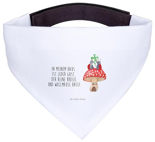 Mr. & Mrs. Panda Hundehalstuch S Marienkäfer Fliegenpilz - Geschenk, Zuhause, Fleigenpilzhaus, Hunde, Wohnung, Tuch, Kleine, Haus, Halstuch, Lustige Sprüche