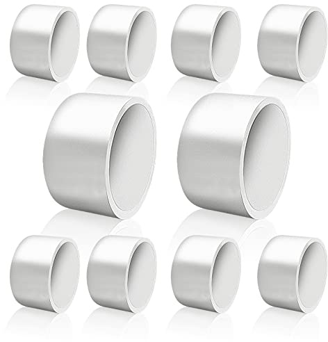 1-1/2inch White PVC Pipe End Cap Plug, 10Pcs PVC Pipe Plug Socket Fitting Adapter Connector for Building PVC Furniture DIY Garden Shelf, Schedule 40