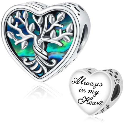 Baum des Lebens Charm Anhänger für Armband, Damen Lebensbaum 925 Sterling Silber Charm Bead Passen für Europäische Armband und Halskette, Schmuck Geschenk für Frauen, Mädchen