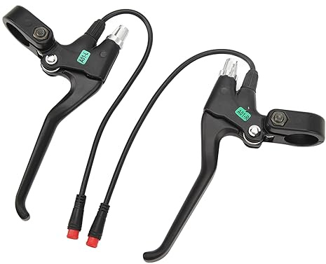 1 par de Palancas de Freno Impermeables de 2 Pines para Manillar de Patinete Eléctrico, Palanca de Freno de Aleación de Aluminio, Repuesto de Manija de Freno