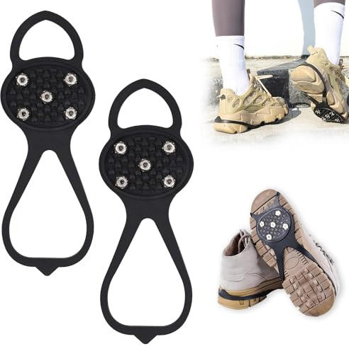 Gripper Spikes für Schuhe, Ice Grips Cleat Silikon Steigeisen Schuhe Abdeckungen Outdoor Schnee Klettern, Universal rutschfeste Gripper Spikes Anti-Rutsch über Schuh Durable Cleats