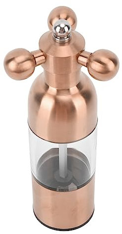 Pepper Mill, Manual Pepper Mill Grinder, Stainless Steel Sea Salt Shaker for Black Pepper, Peppercorns, Salt Kitchen Accessories (Gold Small) (Color : Rose Gold Small)