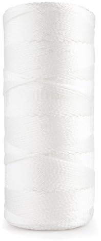 Rope & Cord Mason Line – Spago in nylon ad alta visibilità per paesaggistica, giardinaggio, edilizia e altro, bianco, 152,4 m