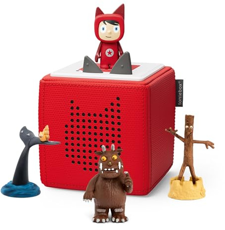 tonies Toniebox Julia Donaldson Bundle Incl. 1 Creative and 3 Characters: The Gruffalo, Snail & The Whale, Stick Man, Red