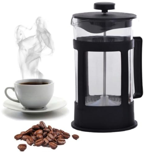 Klauss Cafetiere Kaffeepresse French Press Kaffeebereiter Glas Wasserkocher Lose Tee Camping Cafetiere mit Kolben 1L, 86884