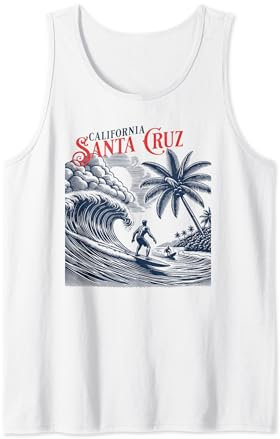 Retro Surfen Santa Cruz California Tank Top