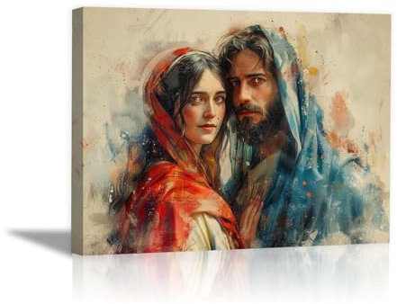 SHYAMIC Wandkunst Leinwand Malerei jesus bild, Jesus-Porträt christliches Jesus-Porträt, Leinwand, abstraktes gerahmtes Gemälde, moderne Kunstwerke für Schlafzimmer, Wohnzimmer - 70x110cm Gerahmt