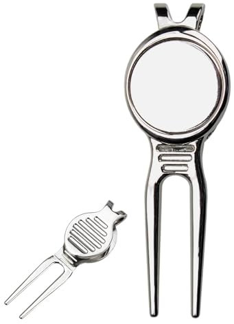 Neamou Golf-Divot-Werkzeug und Ballmarker, Golfballmarker für Putting-Green-Divot - Divot-Reparatur-Ballmarker für Golf | Ball Pitch Mark Repair Tool, Golf Pitchgabel aus Aluminiumlegierung für