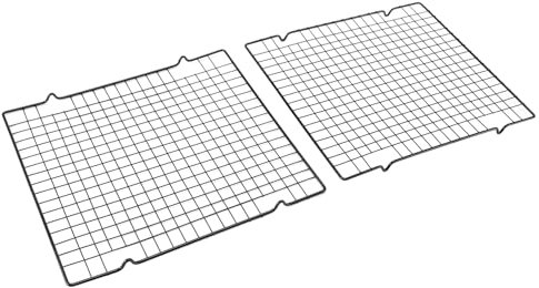 2er-Pack Abkühlgitter aus Schwarzem Karbonstahl mit Antihaftbeschichtetem Gitterdraht, Backofen-Grillrost Zum Backen und Kochen
