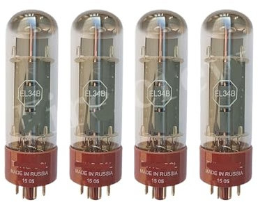 EL34 EL34B Röhren-HiFi-Audioröhren-Ersatz 6CA7 6P3P 6L6 Röhrenverstärker-Kit DIY, das Vier Kanäle unterstützt(4pcs Matched Quad)