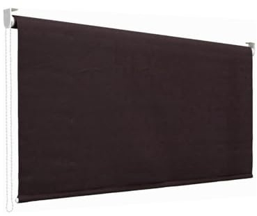 Toldo de caída de 150 x 250 cm con Rodillo de Aluminio, Parasol Exterior marrón, Casquillo de Techo Incluido