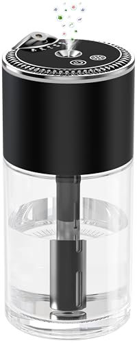 Diffusor für ätherische Öle, Auto-Lufterfrischer, Aromatherapie-Diffusoren für Zuhause, großes Zimmer, Schlafzimmer, Auto, Büro, Schreibtisch mit Sternenhimmellicht, 250 ml Kapazität (Schwarz)