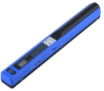 Portable Document Scanner Portable Creative Handheld e Portable Document Image A4 Hand Scanner, 900DPI USB2.0 Scaner Support JPG/PDF Format(Blu)