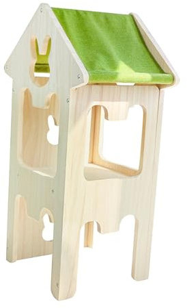perfk Hasenhaus, Hamsterversteck, stabile Versteckhütte, kleine Haustiere, Aktivitätsspielzeug, Lebensraumdekor für Frettchen, Chinchillas, Igel, Versteck, Style G