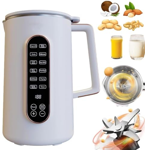 STWBHW Nut Milk Maker Machine,1.2L Nut Milk Maker,Soymilk Oat Almond Milk Maker Machine,- 8-in-1 Automatic Soy Milk Machine and Almond Blender with Delay Start, Keep Warm, and Auto Clean Functions