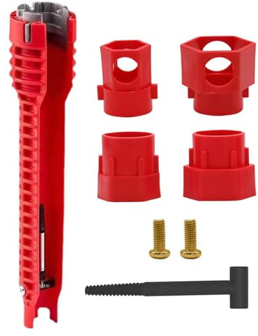 8 in 1 Faucet Wrench Tool, Plumbing Tap Spanner Set, Water Pipe Wrench, Tap Spanner for Tight Space, for Toilet Bowl,Kitchen, Plumbing, Sink Faucet Installer Socket Kit