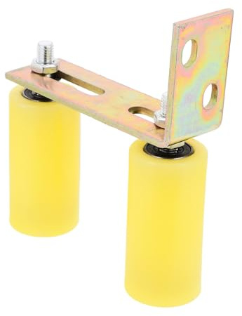 Cabilock Roue de Chariot en Nylon Jaune Résistante à L'usure pour Porte Coulissante, Facile à Installer, Ensemble 1 Set pour Guidage et Support de Portes Coulissantes