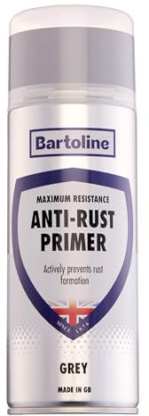 Bartoline Anti-Rust Grey Primer Spray 400ml Matt Finish – Corrosion-Resistant Metal Primer for Cars, Gates, Machinery and DIY Projects