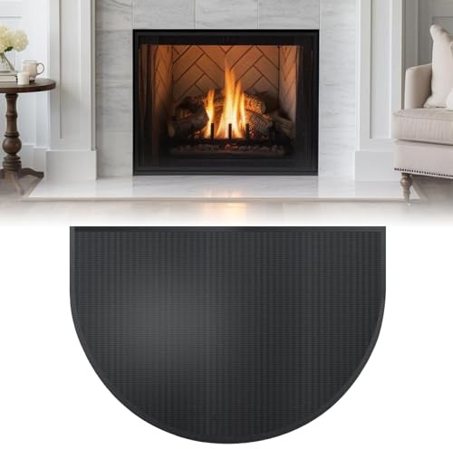 Tappetino ignifugo per caminetto, stuoia pieghevole per protezione dal calore, piastra protettiva dalle scintille per stufa a legna, stuoia ignifuga per protezione del pavimento per caminetti, tappeto