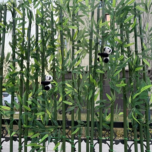 Rjdjbflc Artificial Bamboo Tree 6FT (20 Pack) - Fake Bamboo Plant Privacy Screen Outdoor with Zip Ties & Decor, UV-Resistant Faux Bamboo Poles for Patio, Garden, Balcony & Indoor Decor