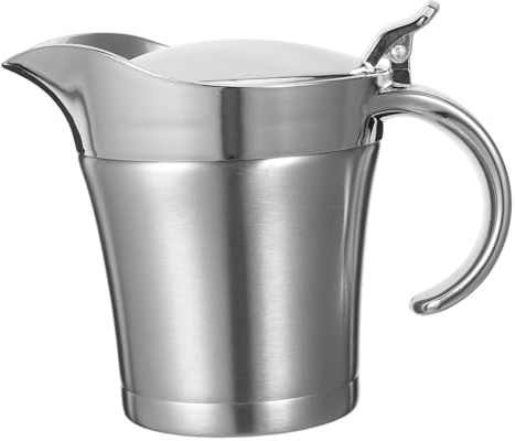 COLLBATH Salsera de Acero Inoxidable con Doble Aislamiento Jarra Térmica para Salsas Mantiene Caliente y para Restaurantes y Reuniones Familiares