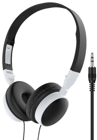 PC Headphones - Professional Over-Ear Wired Computer Headphones Headset System, Portable Headphones with Sound Quality | On-Ear Headset for Computers Tablets Desktop