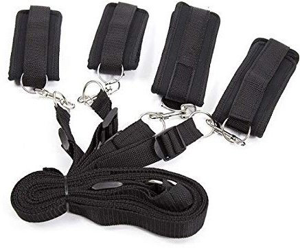 BDSM, Corda da letto, per bondage, con manette per i polsi e le caviglie, gioco erotico