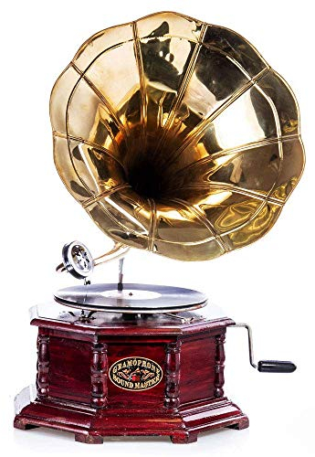 Trichtergrammophon his Masters Voice Tischgrammophon Dekoration Grammofon Antik Grammophone lup006 Palazzo Exklusiv