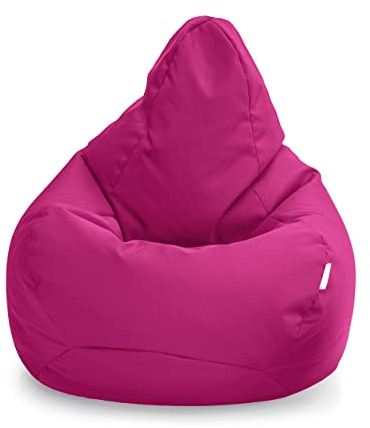 Loft 25 Gaming Sitzsack Outdoor | Gaming Sessel für den Innenbereich des Wohnzimmers im Freien | Wasserbeständig | Ergonomisches Design zur Körperunterstützung | Langlebig (Cerise, Sitzsack)