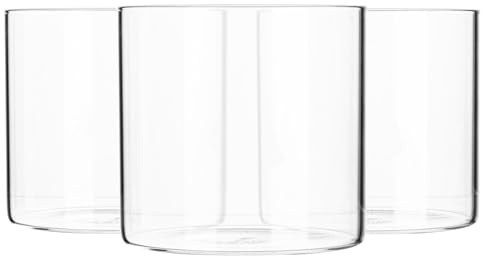 Argon Tableware Scandi Storage Jars - 550ml - 6 Pack - Kitchen Utensils Cutlery Pot Bathroom Aromatherapy Storage No Lid Open Container Glass Jar