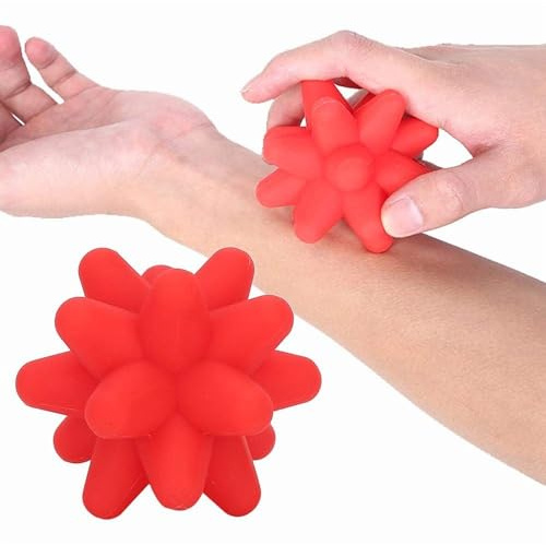 Brrnoo Silicone Massage Ball, Ball for Trigger Point Massage - Deep Tissue Massager for Myofascial Release - Mobility Ball for Exercise & Recovery, Foot Acupoint Trigger Point Massage