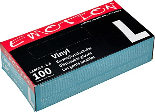 Efalock Emotion - Guantes de vinilo (100 unidades), color negro